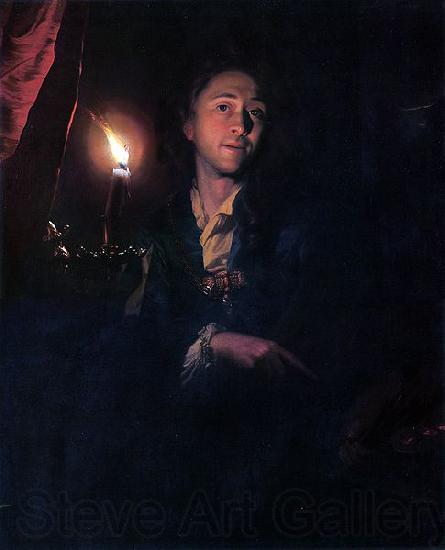 Godfried Schalcken Self-portrait. Norge oil painting art